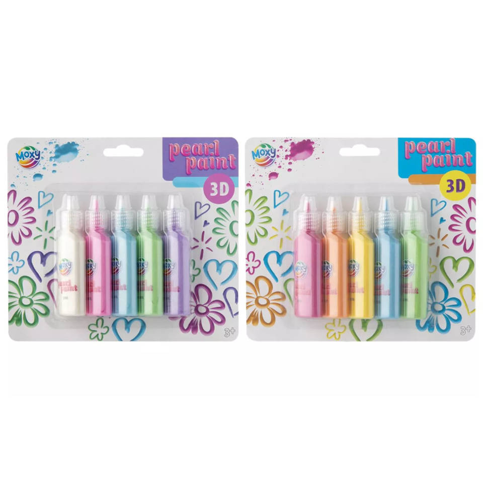 Parel verf 3D set 5-delig - 25 ml