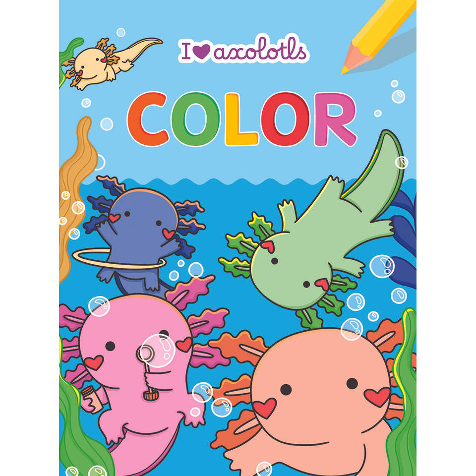 I Love Axolotls Color kleurblok