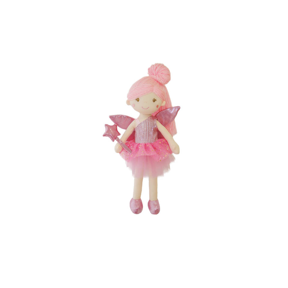 Fee met toverstaf voddenpop - 38 cm