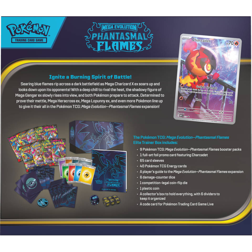 Pokémon TCG Mega Evolution Phantasmal Flames Elite Trainer Box