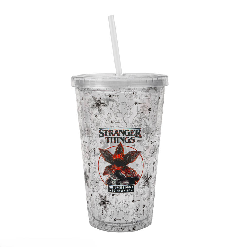 Stranger Things Demogorgon beker met rietje - 475 ml