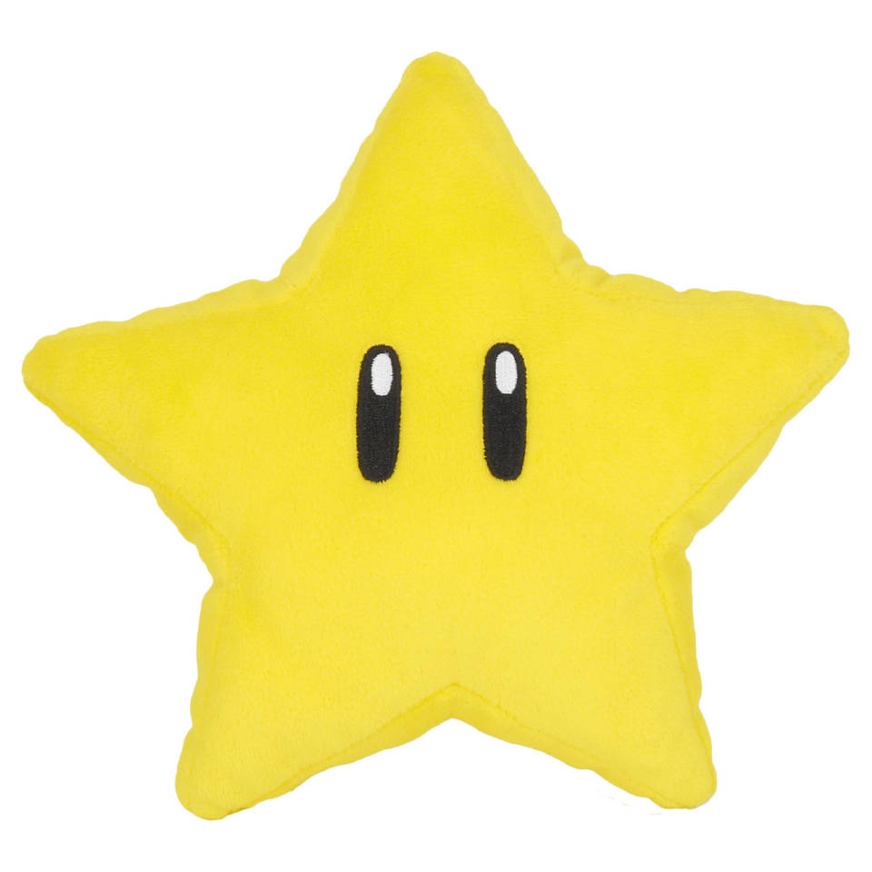 Mario Super Star pluchen knuffel - 18 cm Main Image