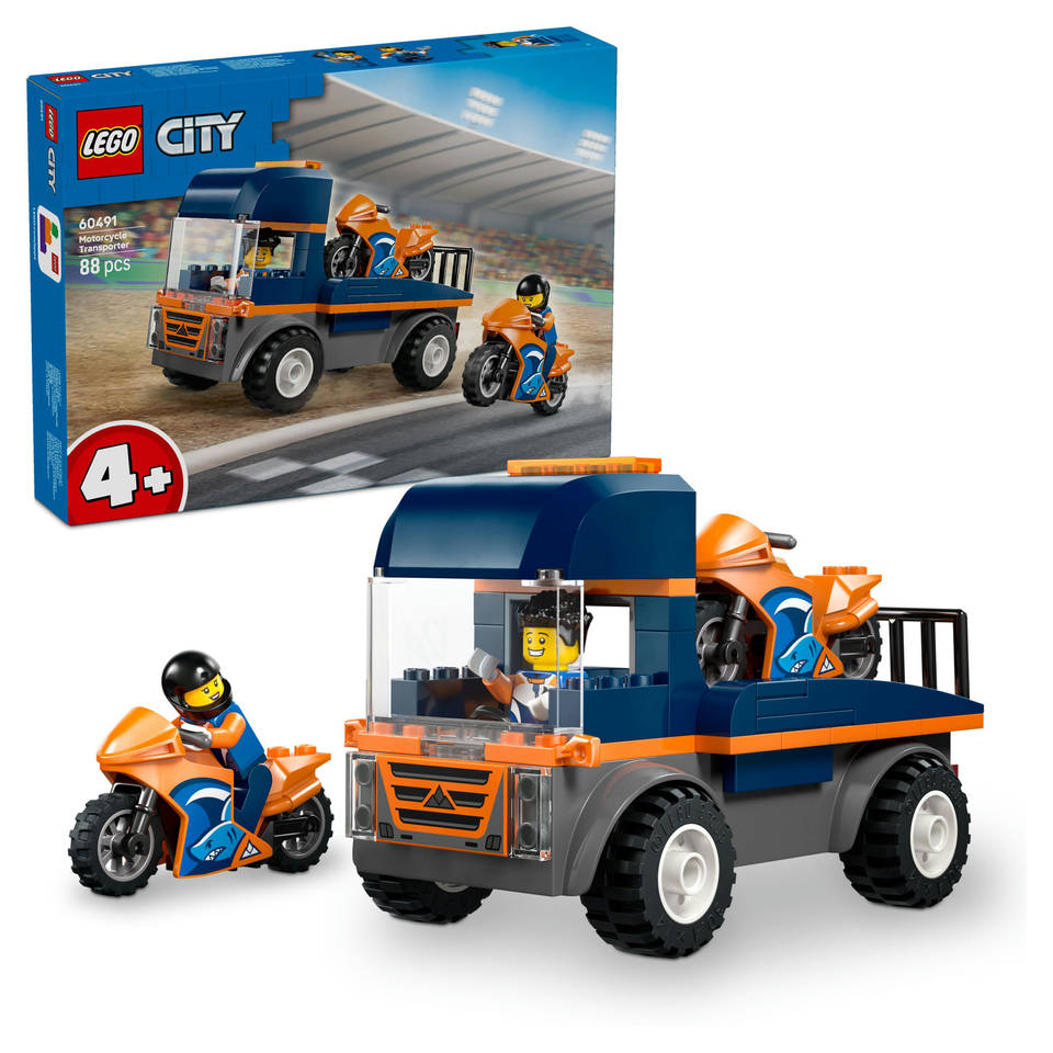 LEGO City transportwagen voor motoren 60491