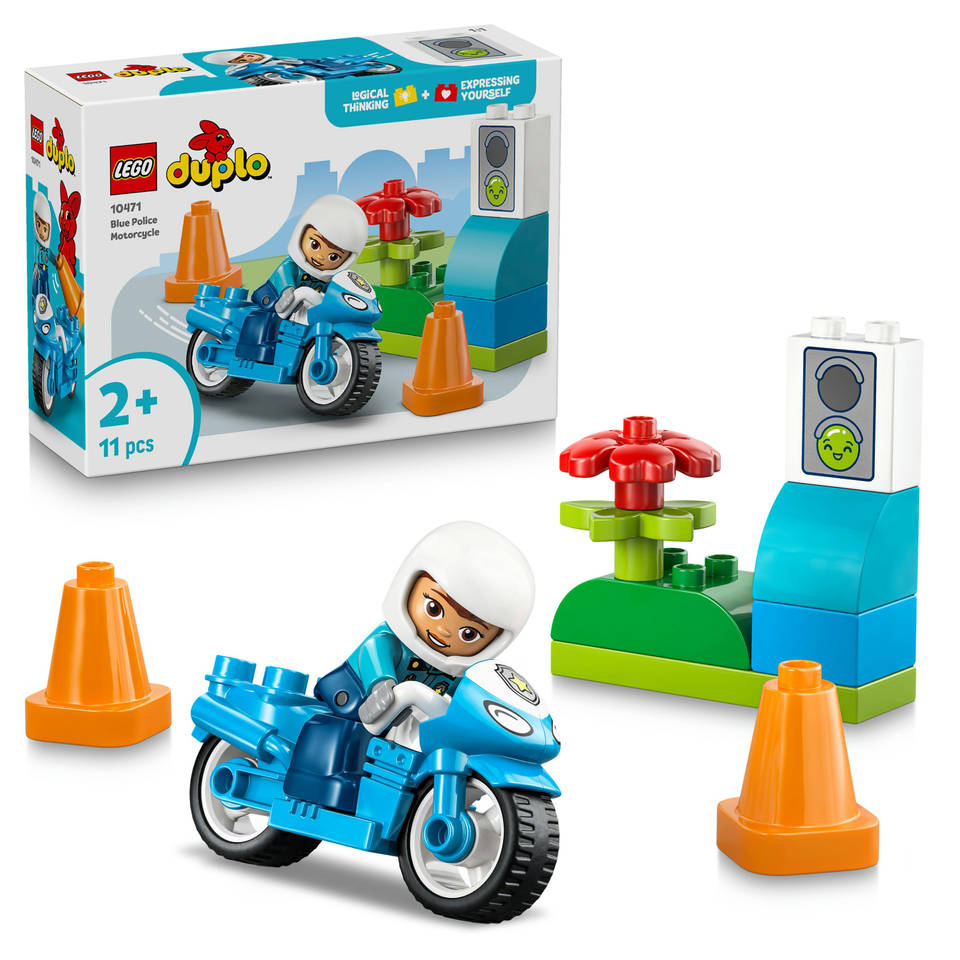 LEGO DUPLO blauwe politiemotor 10471