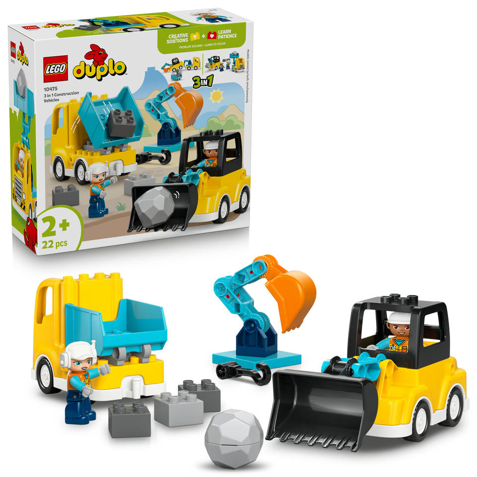 LEGO DUPLO 3-in-1 bouwvoertuigen 10475