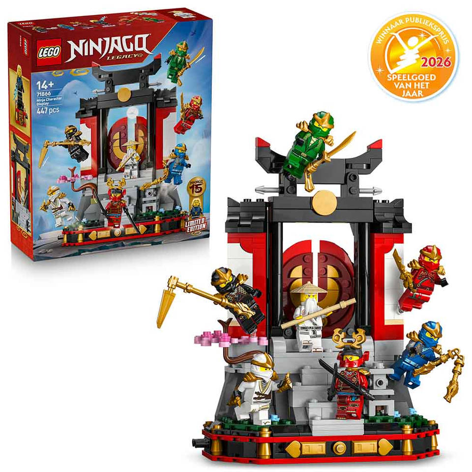 LEGO NINJAGO 15-jarig jubileum display met ninjapersonages 71866