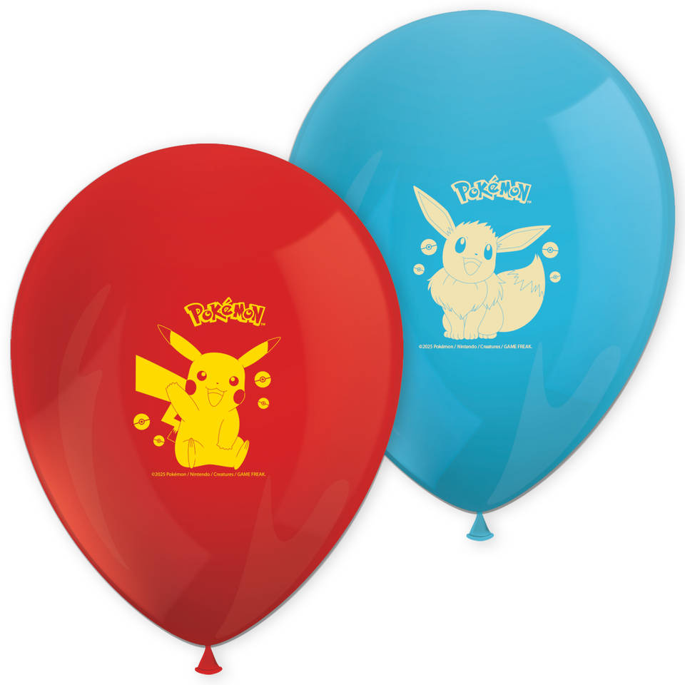 Pokémon ballonnen set 8-delig