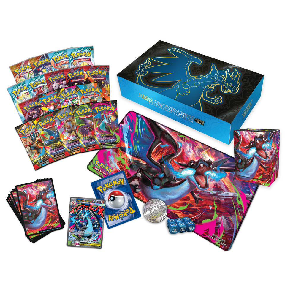 超レア:コレクターアイテム U2 POP 特別版 VHS & CD BOXセット Pokémon TCG Mega Charizard X ex Ultra Premium Collection