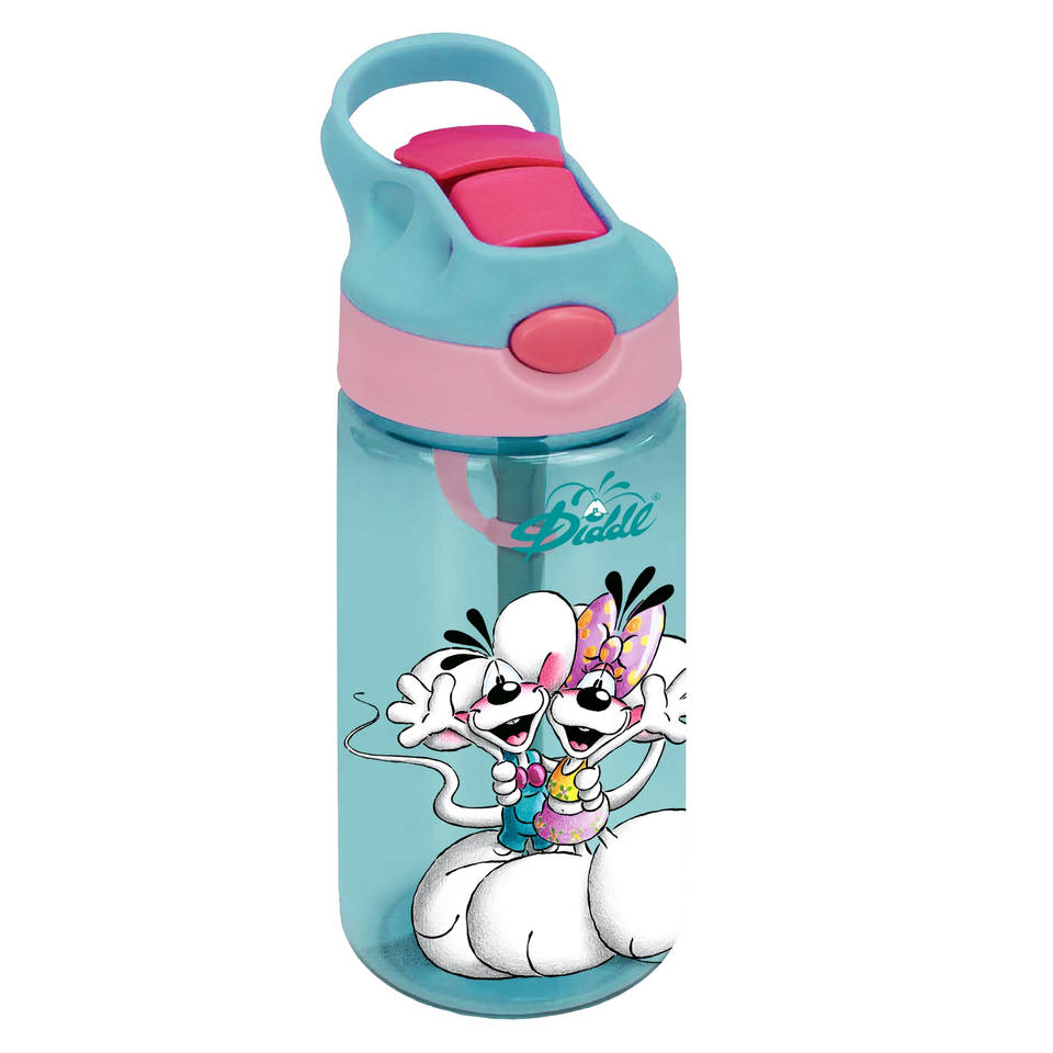 Diddl pop-up drinkfles - 450 ml - blauw