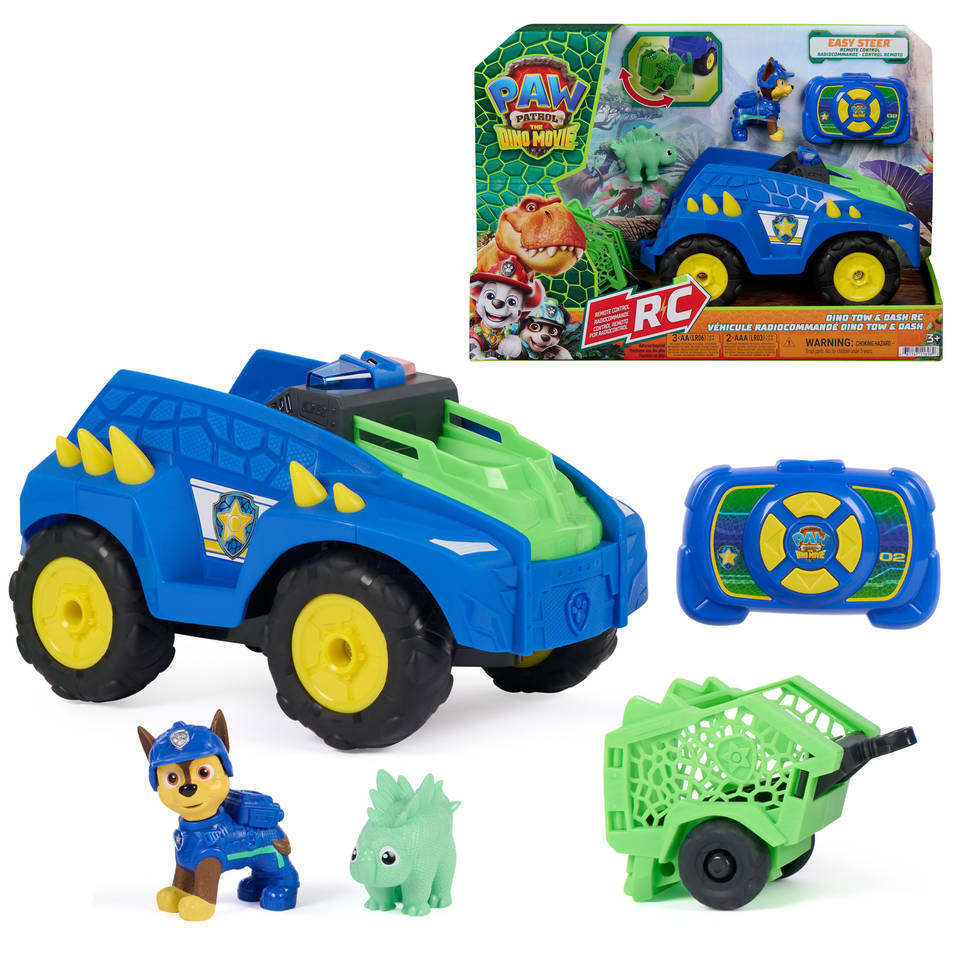 PAW Patrol: The Dino Movie op afstand bestuurbare Chase Tow & Dash