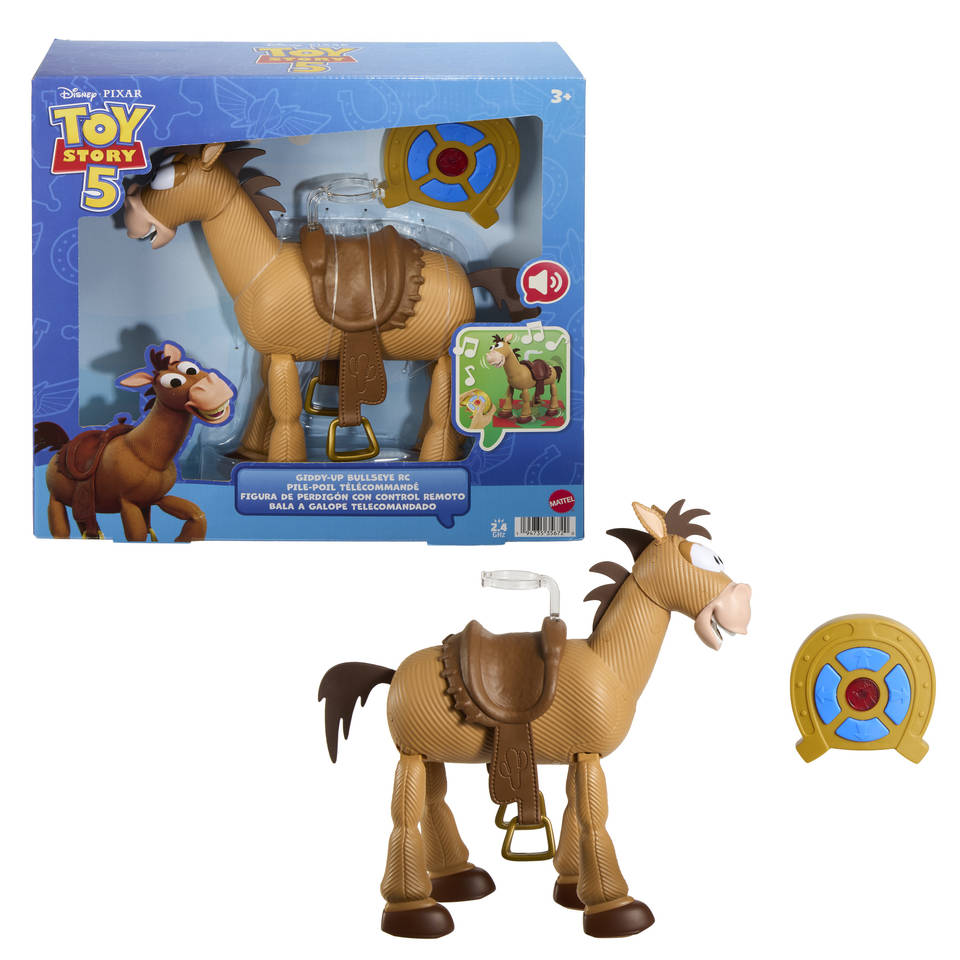Disney Pixar Toy Story 5 op afstand bestuurbare Giddy-Up Bullebeest