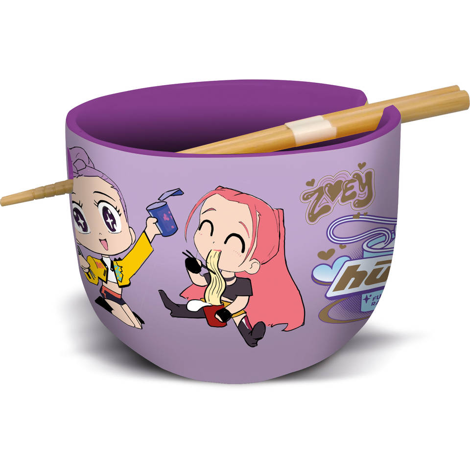 KPop Demon Hunters Ramen keramische kom met stokjes - 530 ml