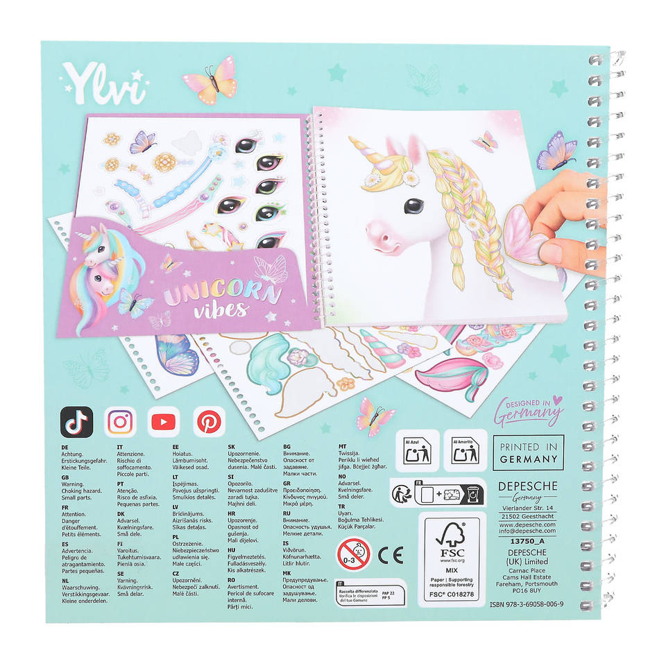 Stickerboek Create Your Unicorn - De Kikkerkoning