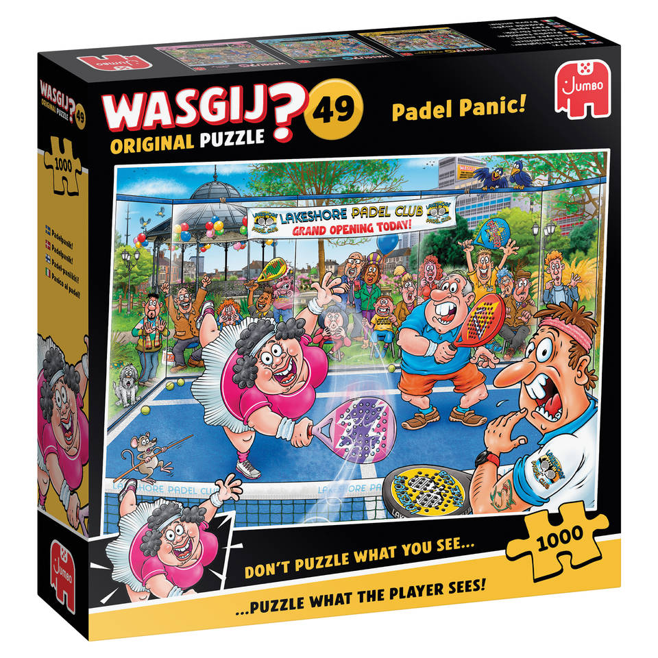 Jumbo Wasgij Original puzzel Paniek op de padelbaan! - 1000 stukjes
