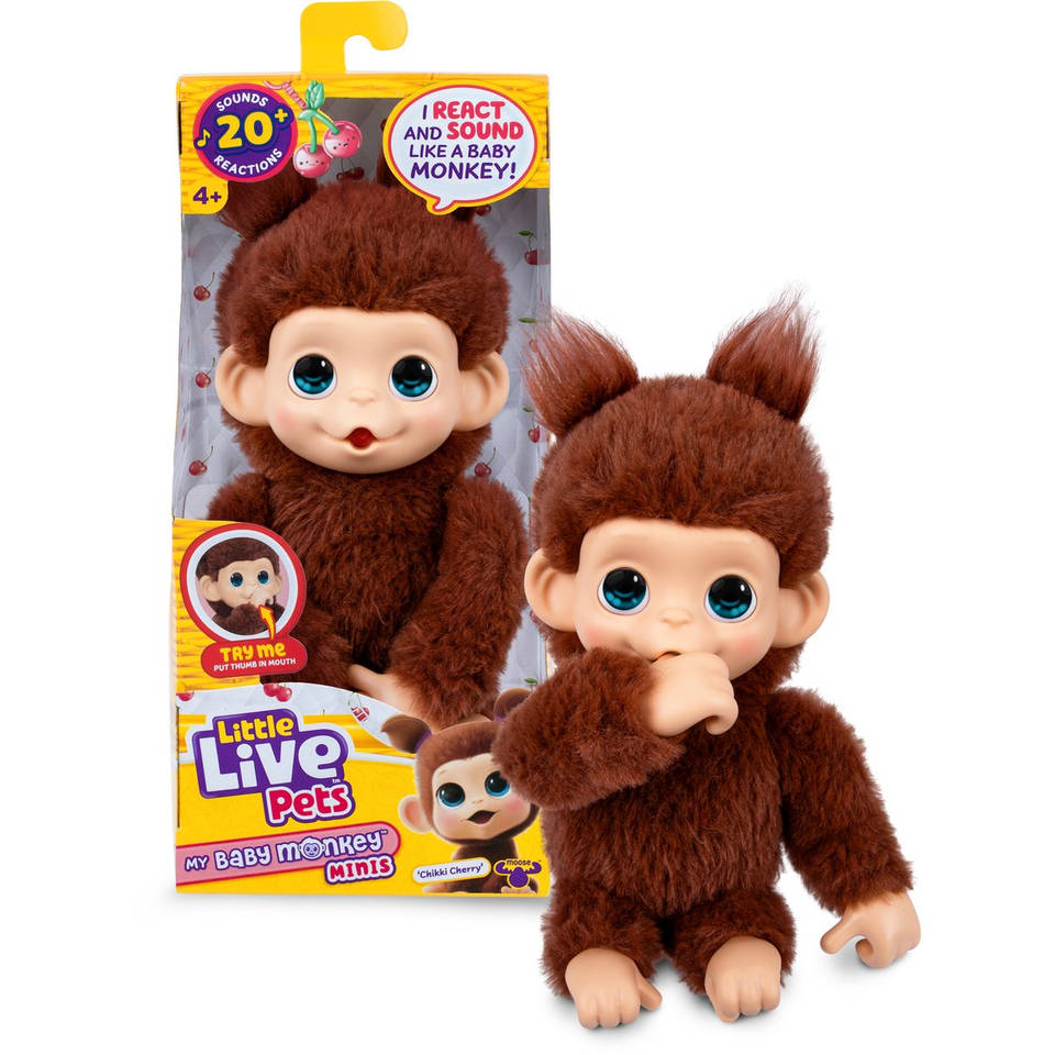 Little Live Pets My Baby Monkey Chikki Cherry