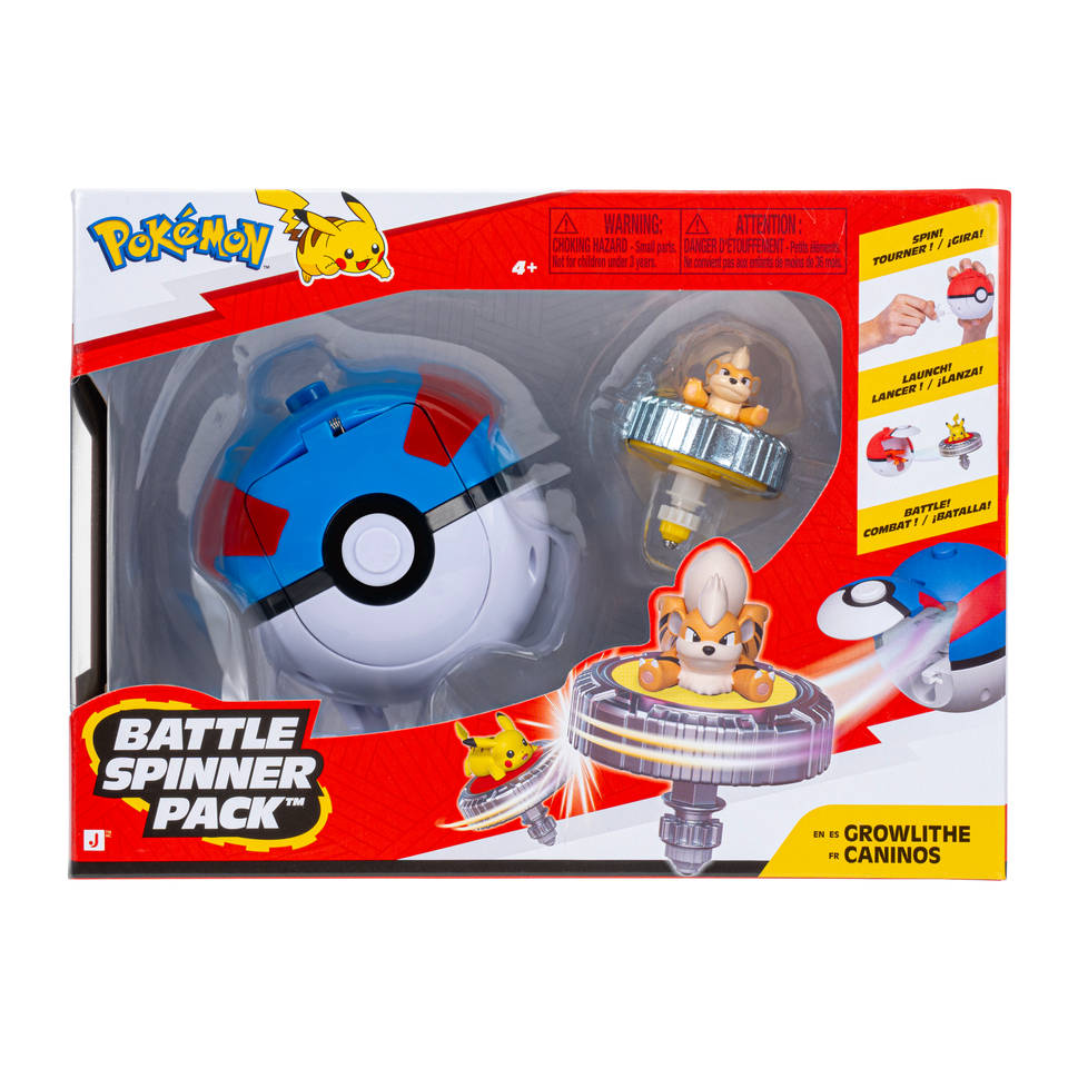 Pokémon Battle Spinner pack Growlithe en Pokéball