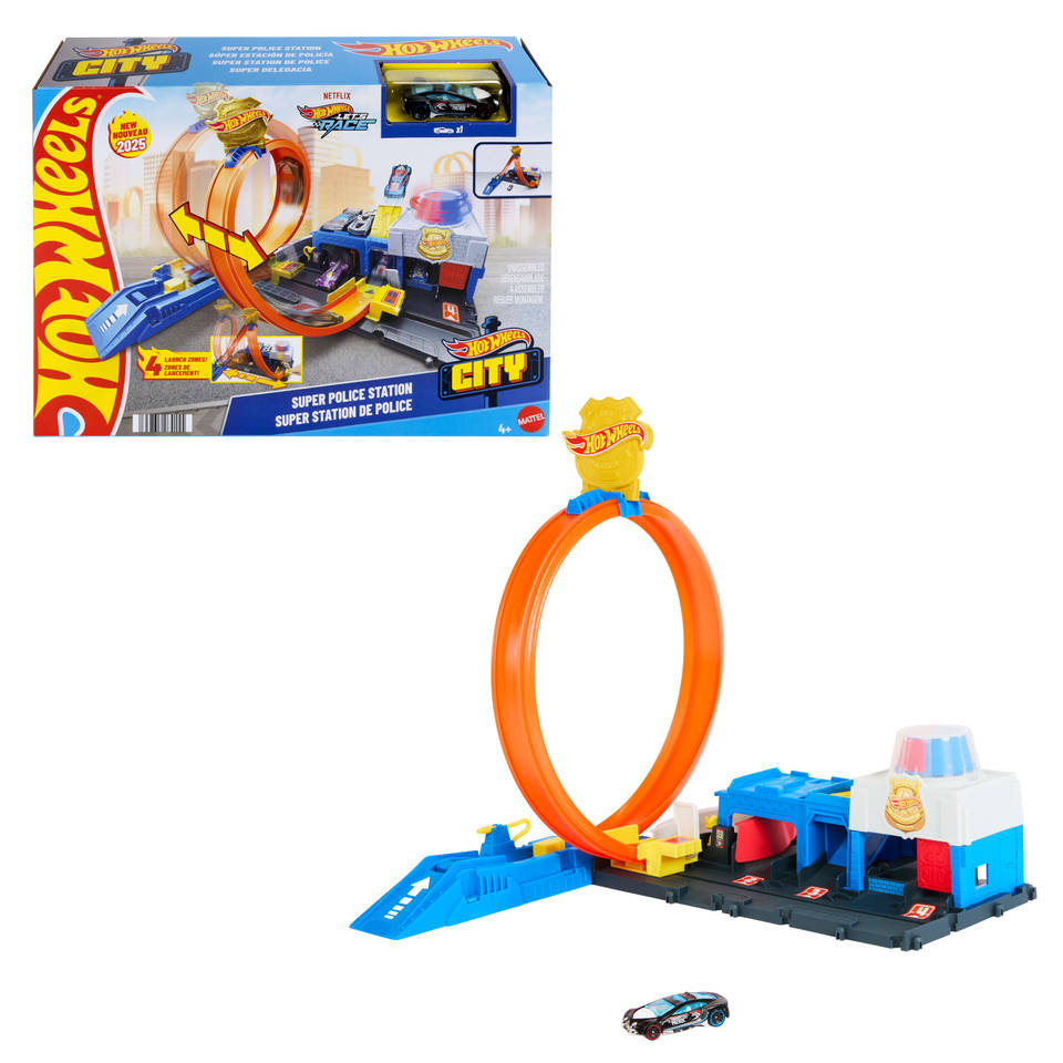 Hot Wheels City superpolitiebureau racebaan