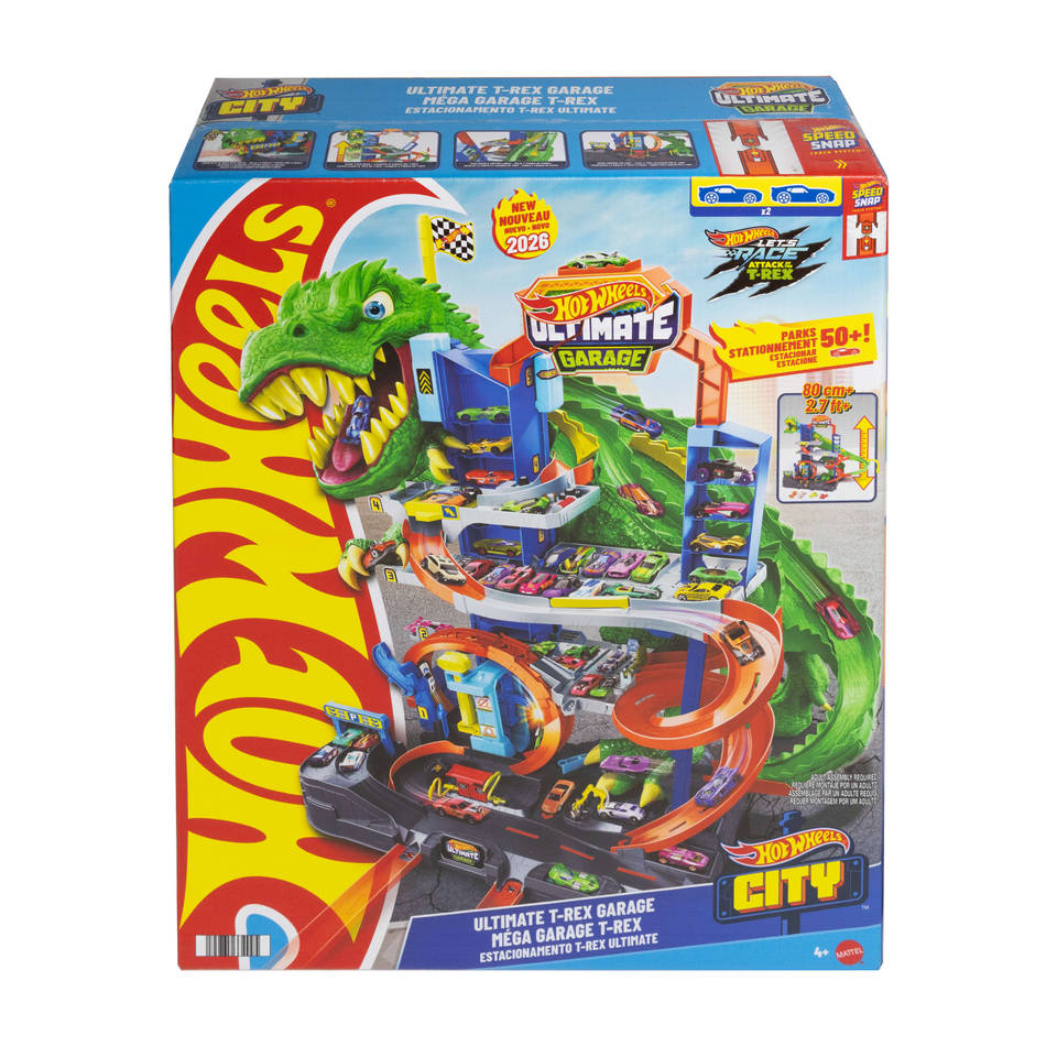 Hot Wheels City ultieme garage met T-Rex Main Image