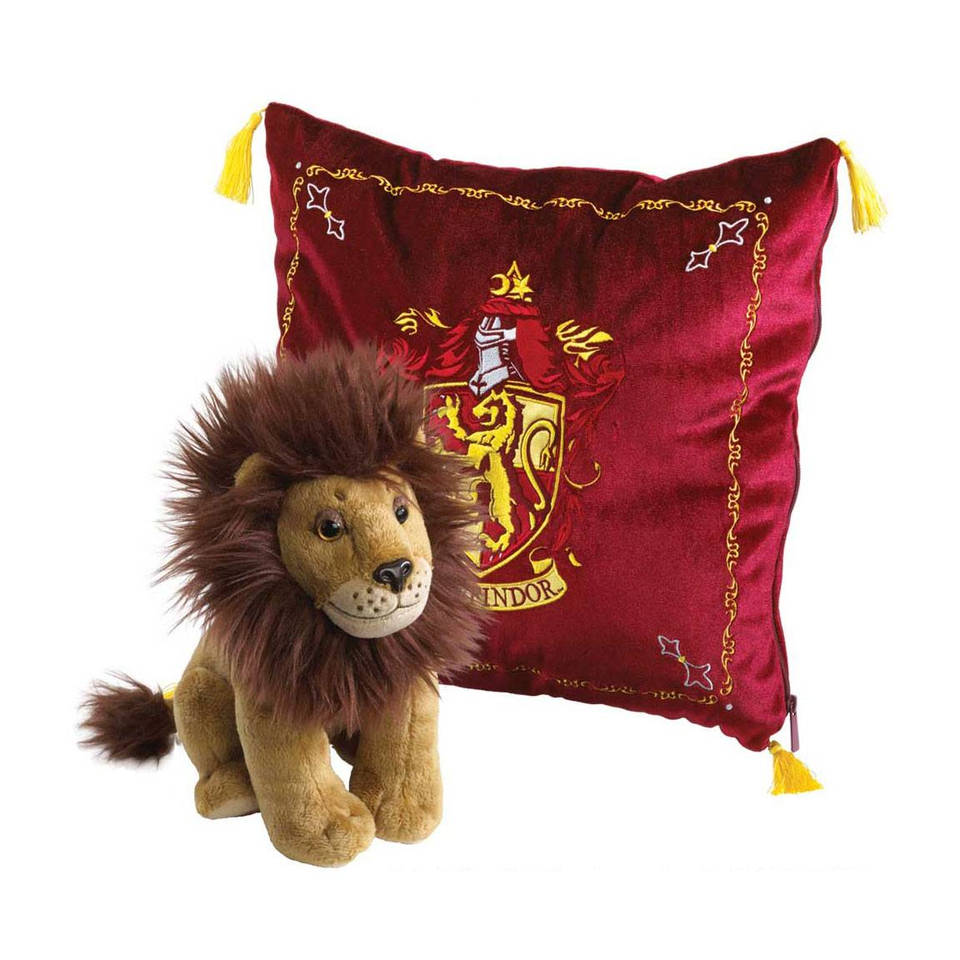 Harry Potter Griffoendor kussen met pluchen knuffel