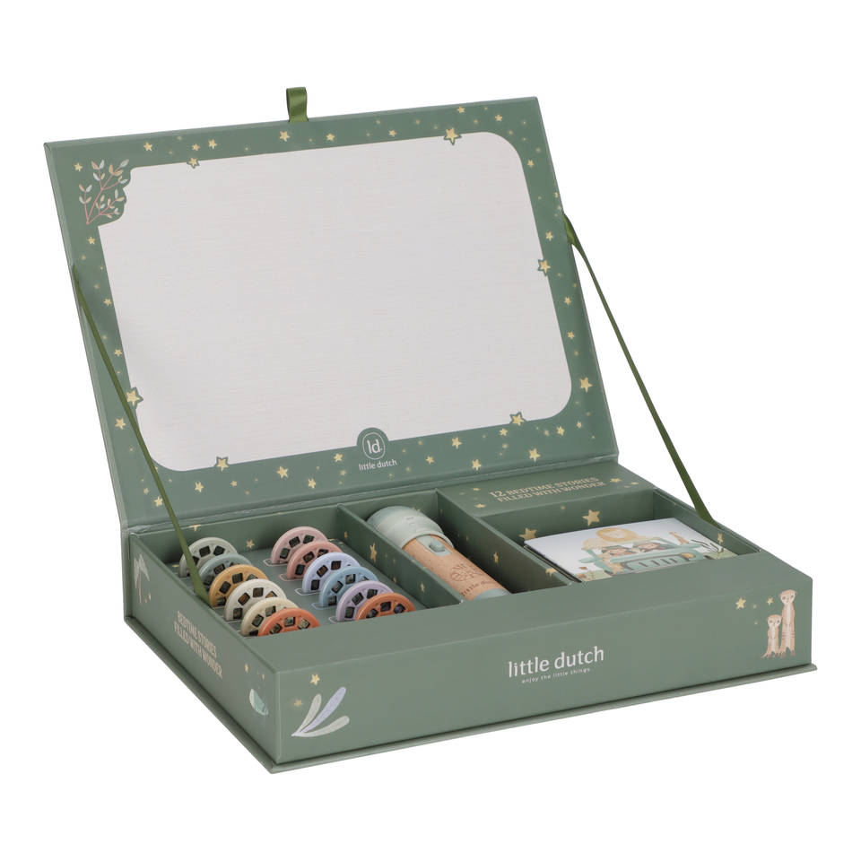 Little Dutch Safari Friends houten verhalenprojector zaklamp Main Image