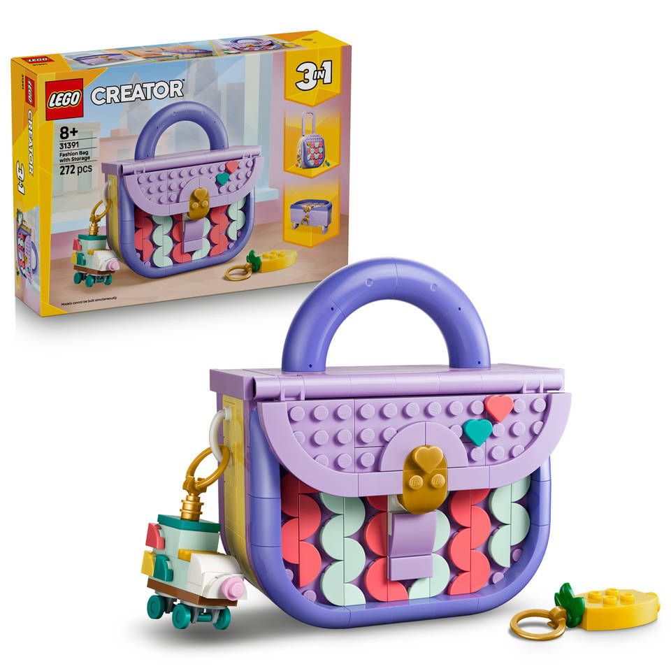 LEGO Creator 3-in-1 stijlvolle tas met opbergruimte 31391
