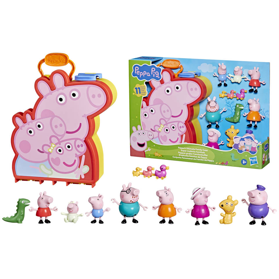 Peppa Pig complete gezinskoffer met 7 figuren Main Image