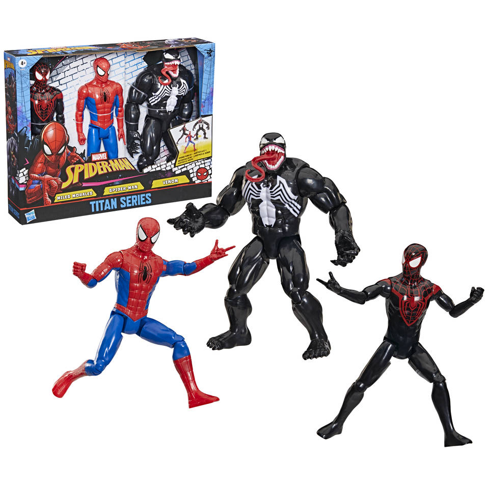 Marvel Spider-Man Titan serie Venom Miles Morales speelfiguren set