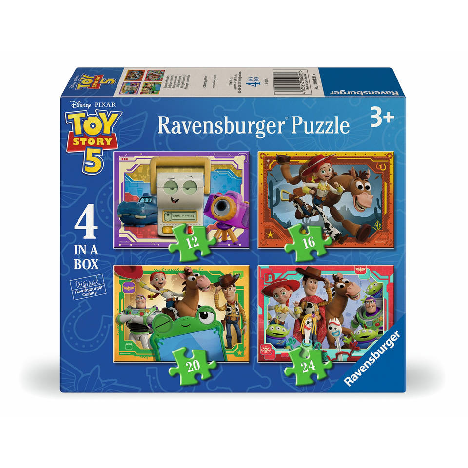 Ravensburger Disney Pixar Toy Story 5 4-in-1 puzzelset - 12 + 16 + 20 + 24 stukjes
