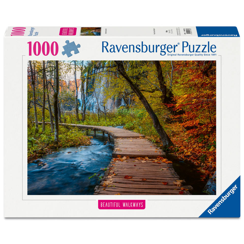 Ravensburger Beautiful Walkways puzzel herfstig bospad - 1000 stukjes