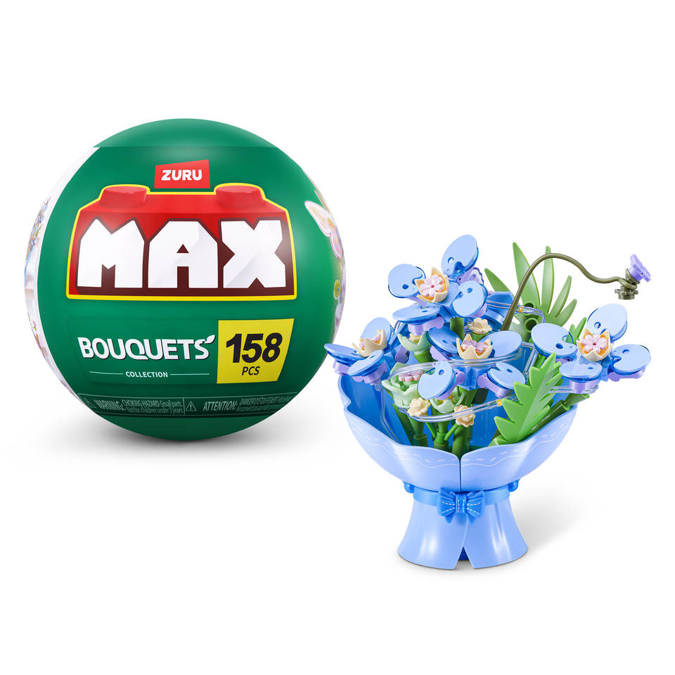 MAX bloemenboeket met LED S1 - blauw