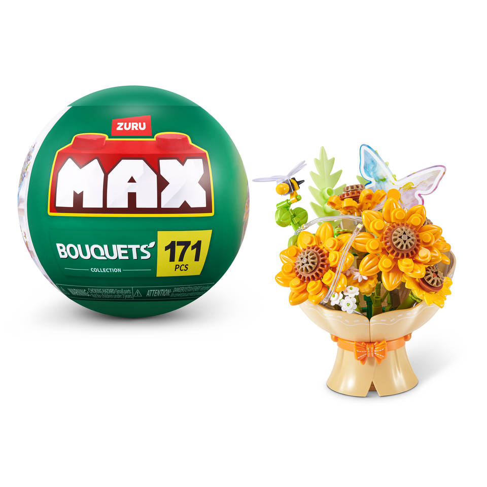 MAX bloemenboeket met LED S1 - geel