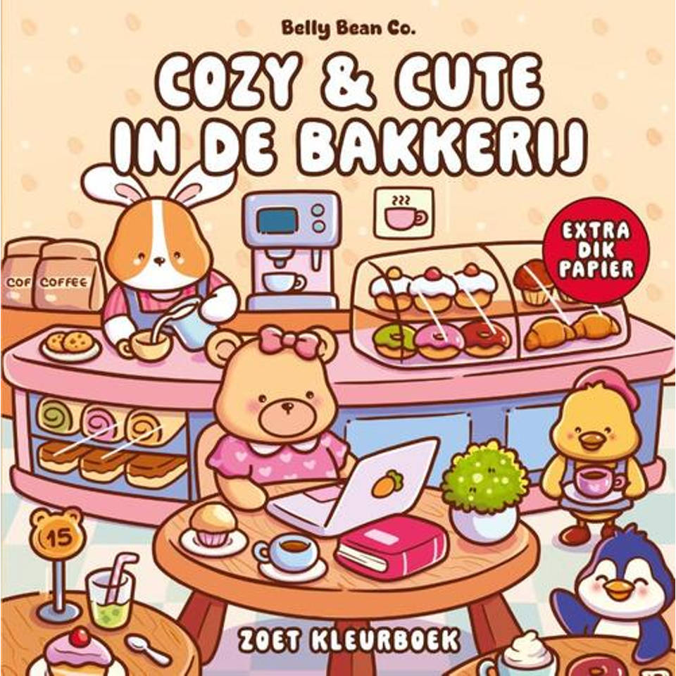 Cozy & Cute in de bakkerij kleurboek