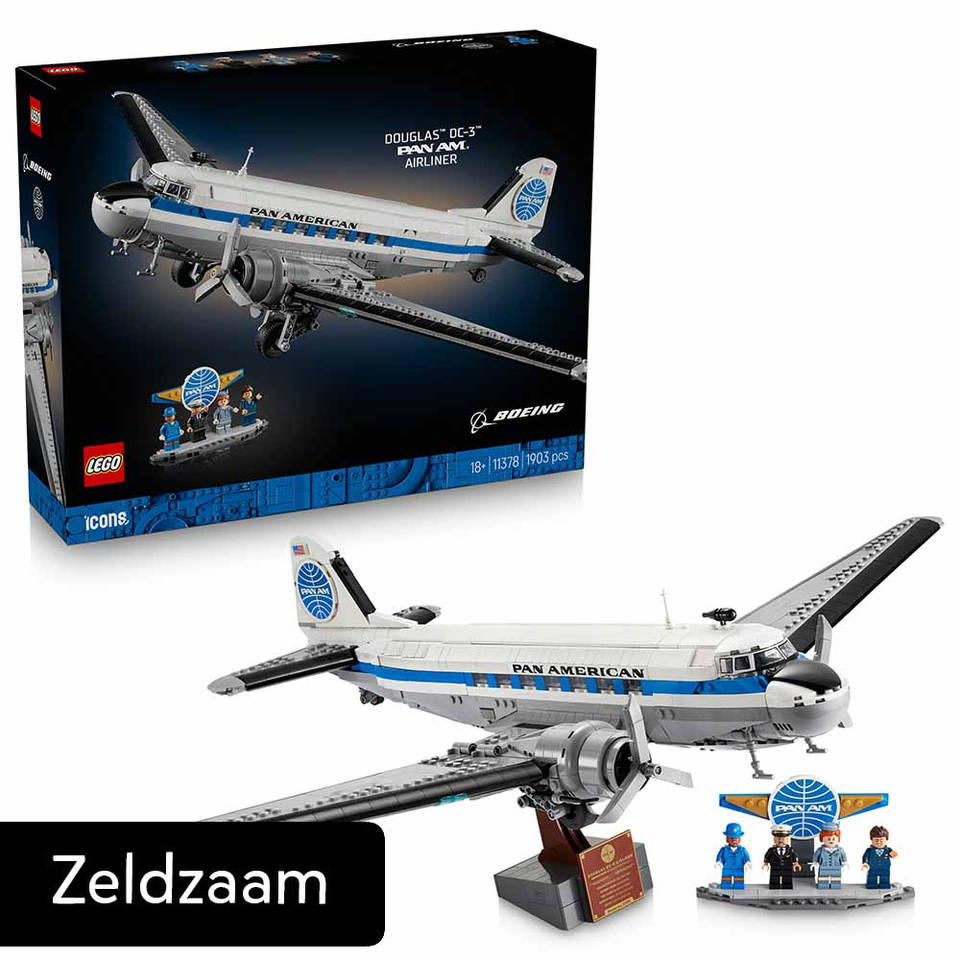 LEGO Icons Douglas DC-3 Pan Am passagiersvliegtuig 11378