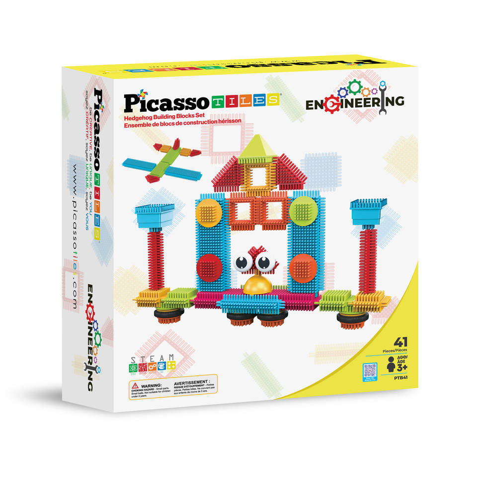 PicassoTiles Hedgehog bouwblokken set 41-delig Main Image