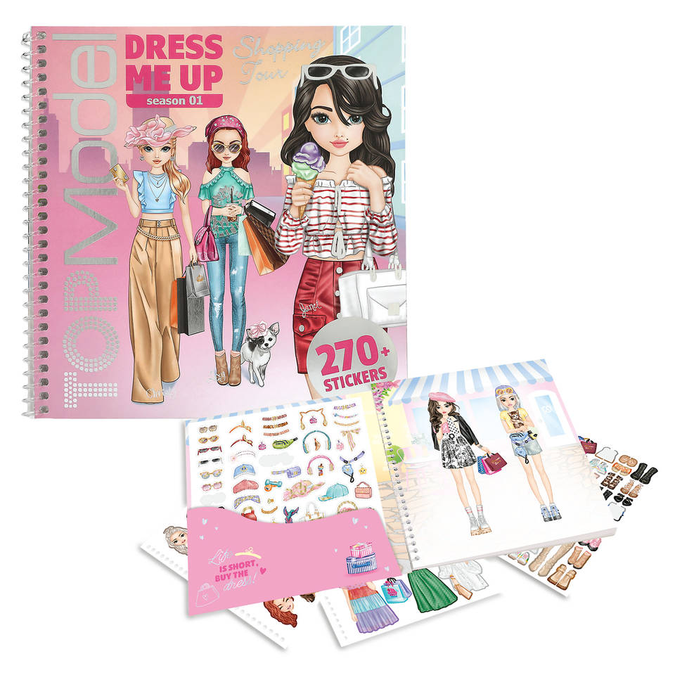 TOPModel Dress Me Up stickerboek Shopping Tour
