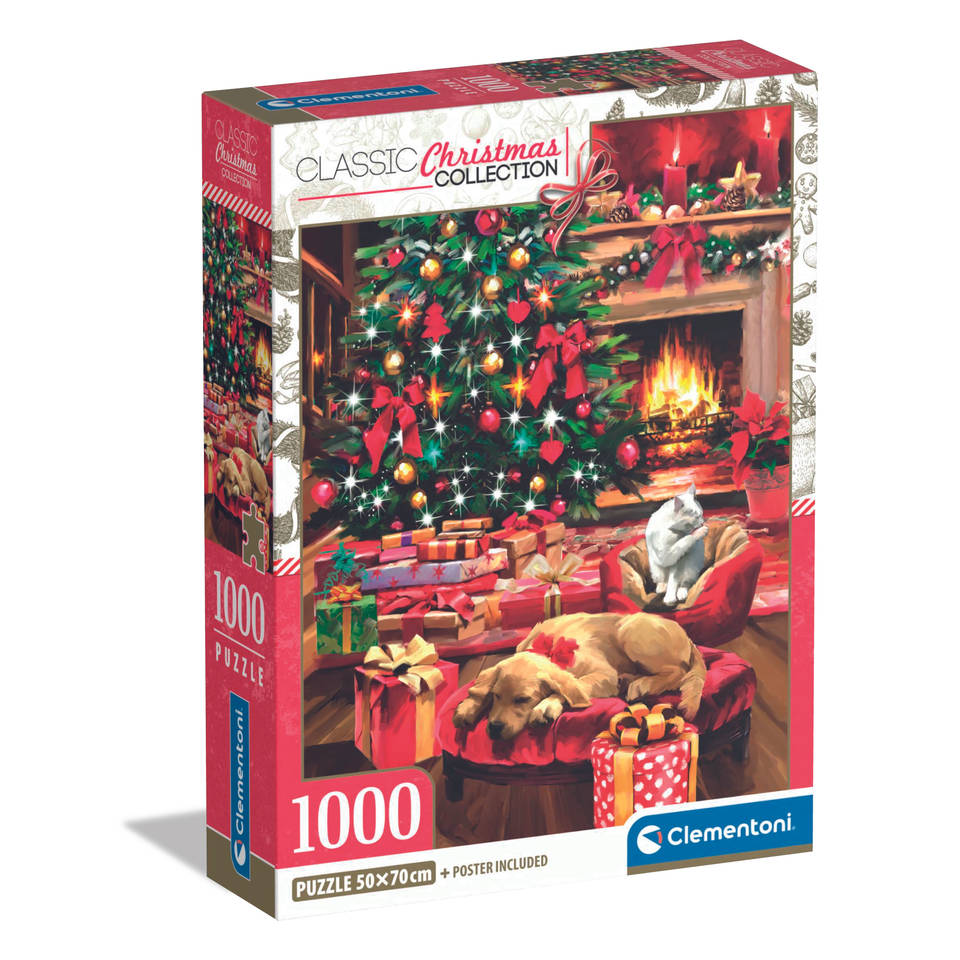 Clementoni puzzel Christmas By The Fire - 1000 stukjes