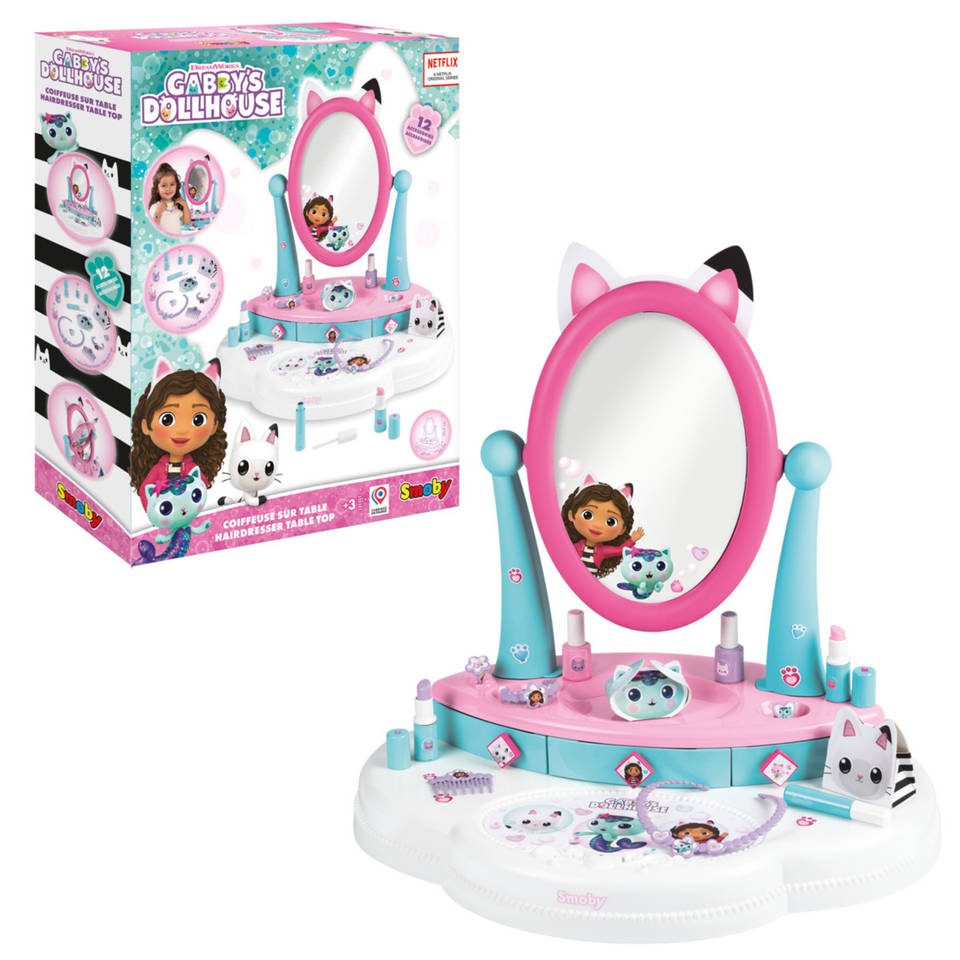 Gabby's Poppenhuis kaptafel + accessoires