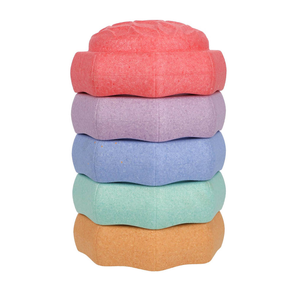 Jipy Discover stapblokken 5 stuks - pastelkleuren