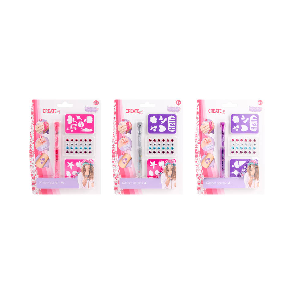 Create it! geurende tattoo pen met diamantje
