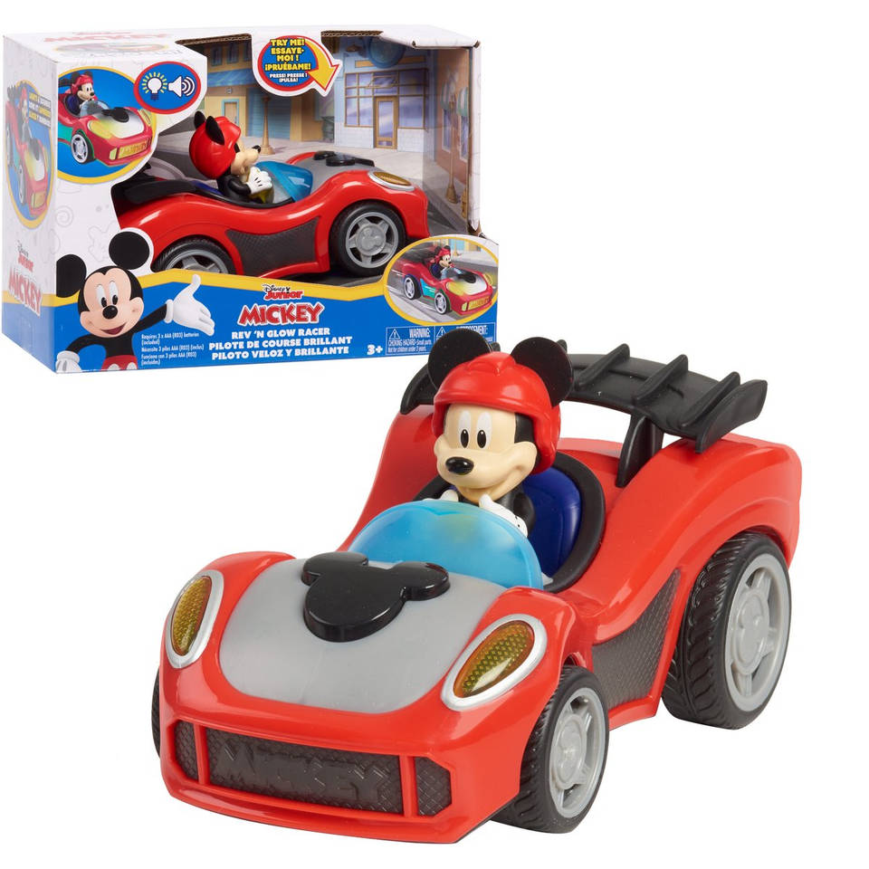 Disney Junior Micky Mouse Rev 'n Glow racewagen met licht en geluid