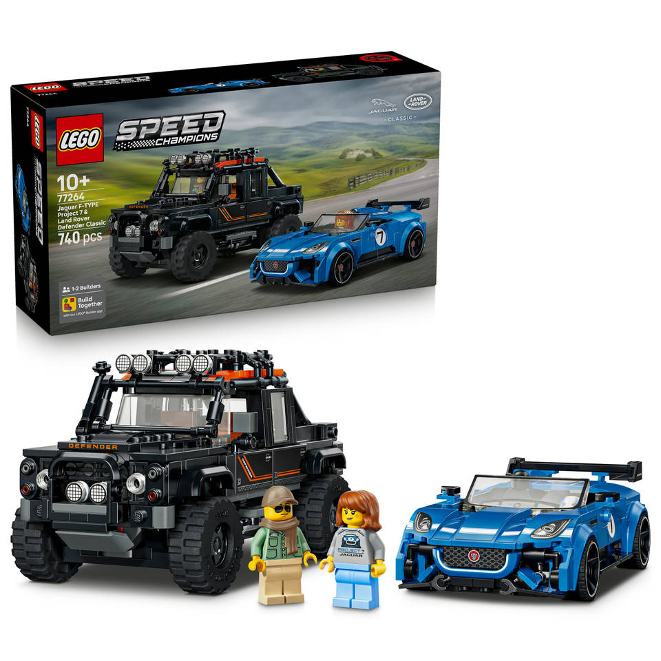 LEGO Speed Champions Jaguar Project 7 en Land Rover Defender 77264