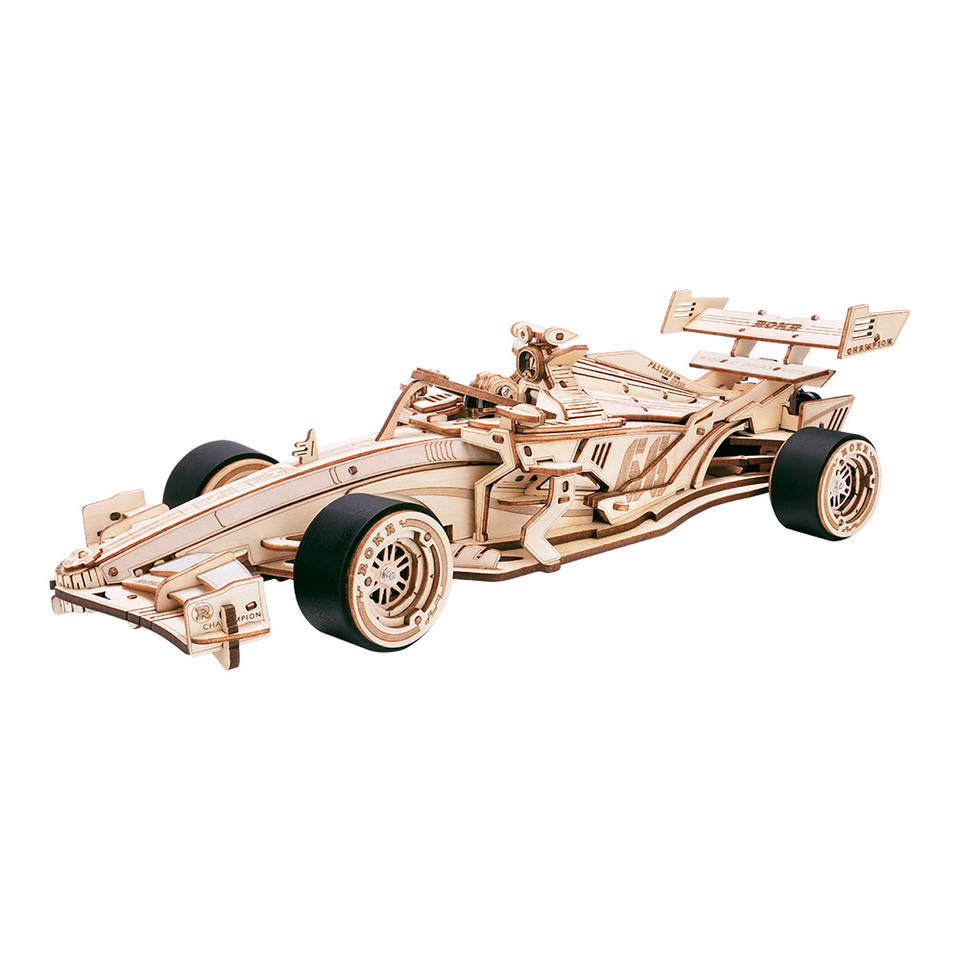 Houten raceauto