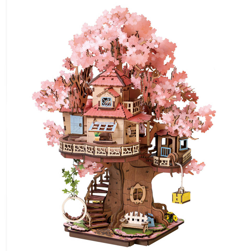 Robotime Rolife houten Sakura boomhuis
