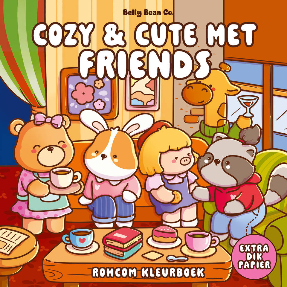 Cozy winter kleurboek café