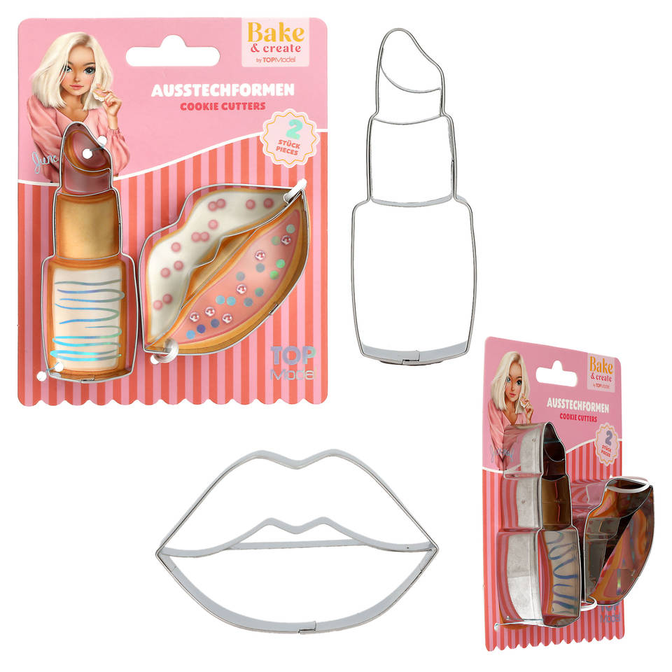 TOPModel Bake and Create lippenstift en lippen koekjesvorm Main Image