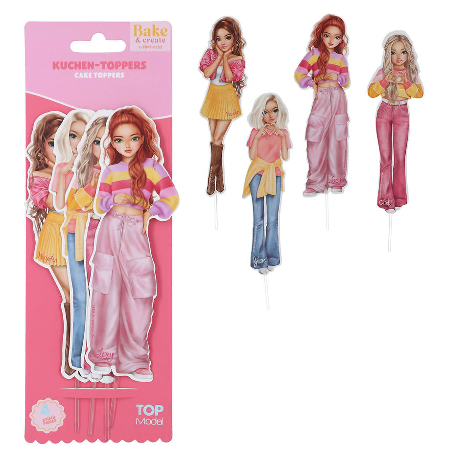 TOPModel Bake and Create taartentoppers - 4 stuks Main Image