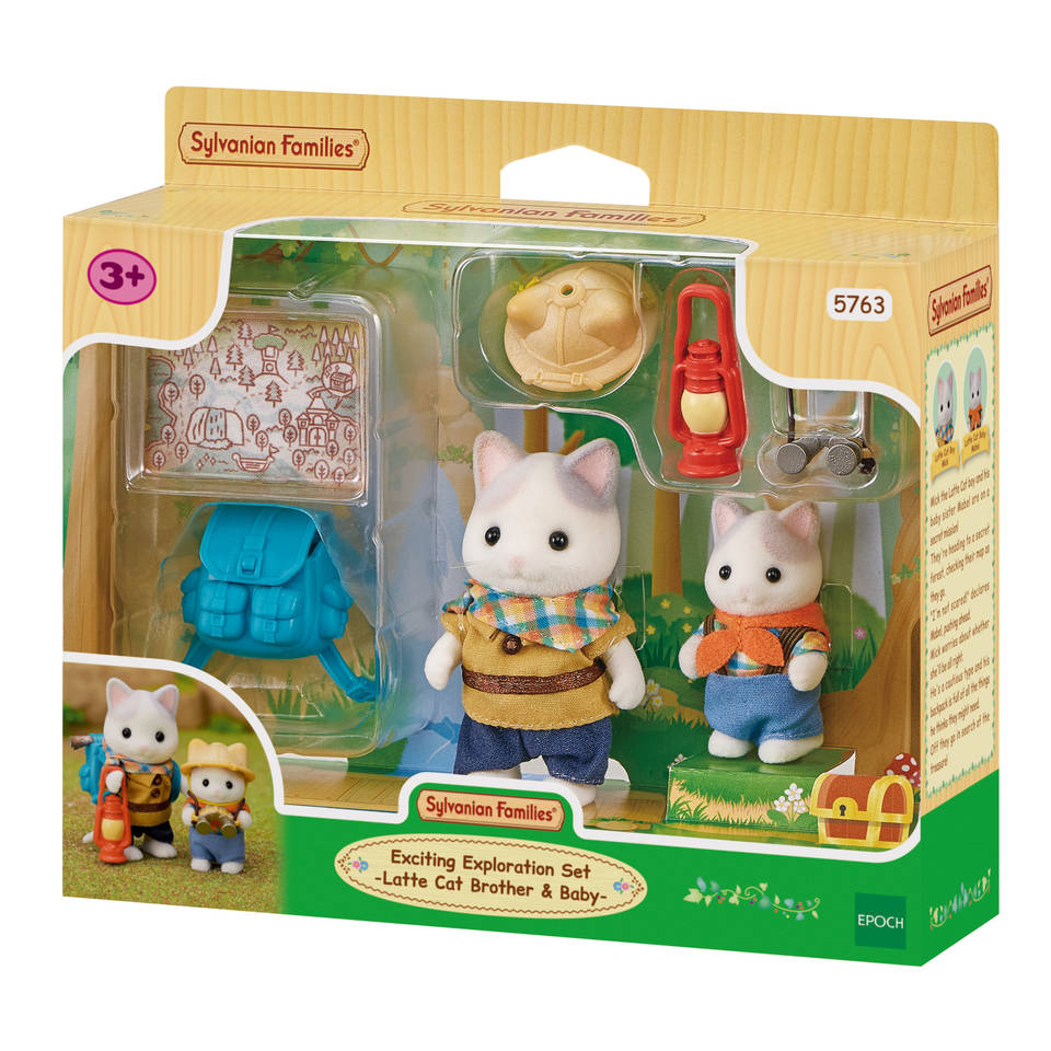 Sylvanian Families duo avonturiers Latte Kat broer en baby 5763 Main Image