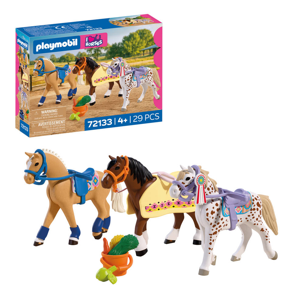 PLAYMOBIL Horses drie verzamelpaarden 72133 Main Image