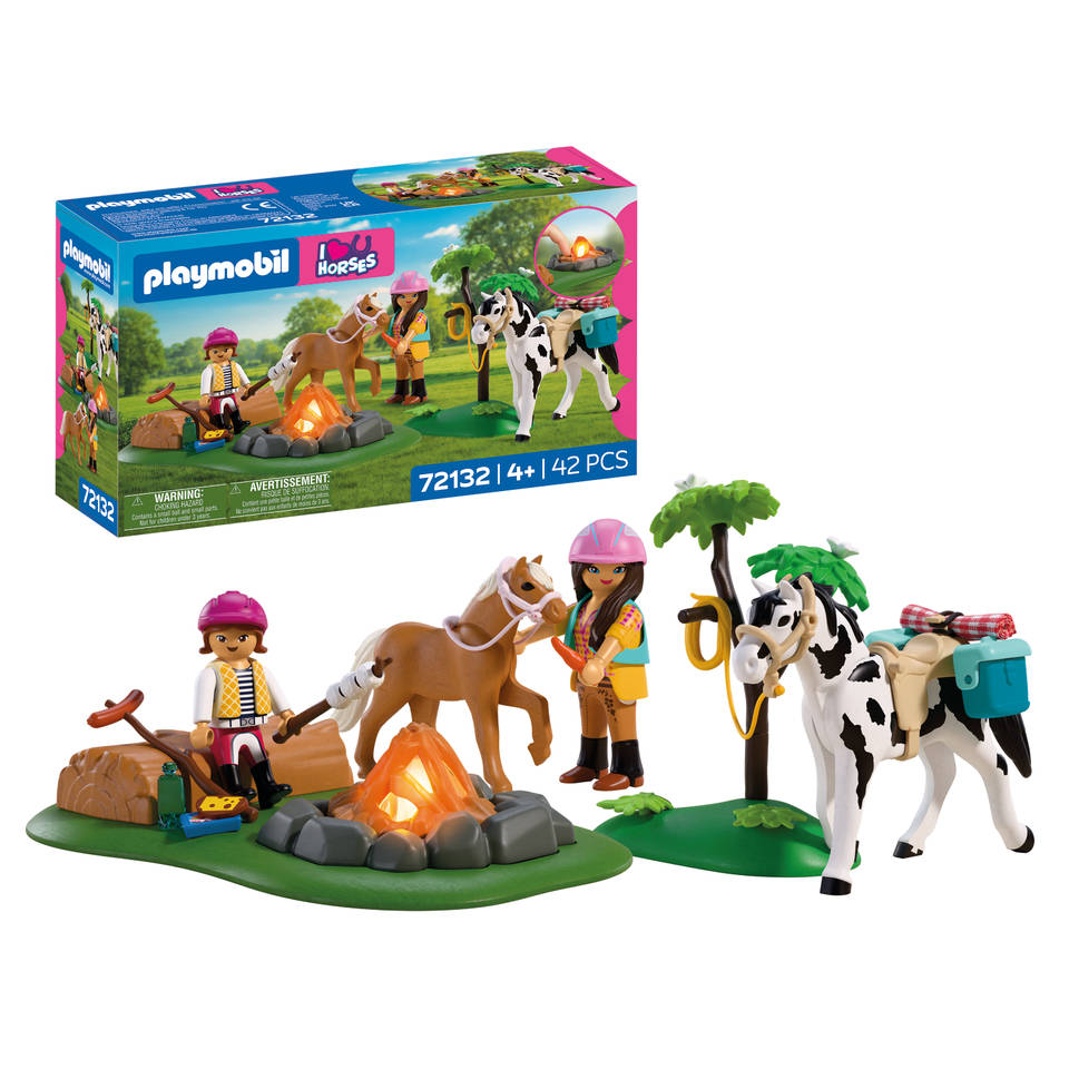 PLAYMOBIL paardrijtocht met kampvuur 72132 Main Image