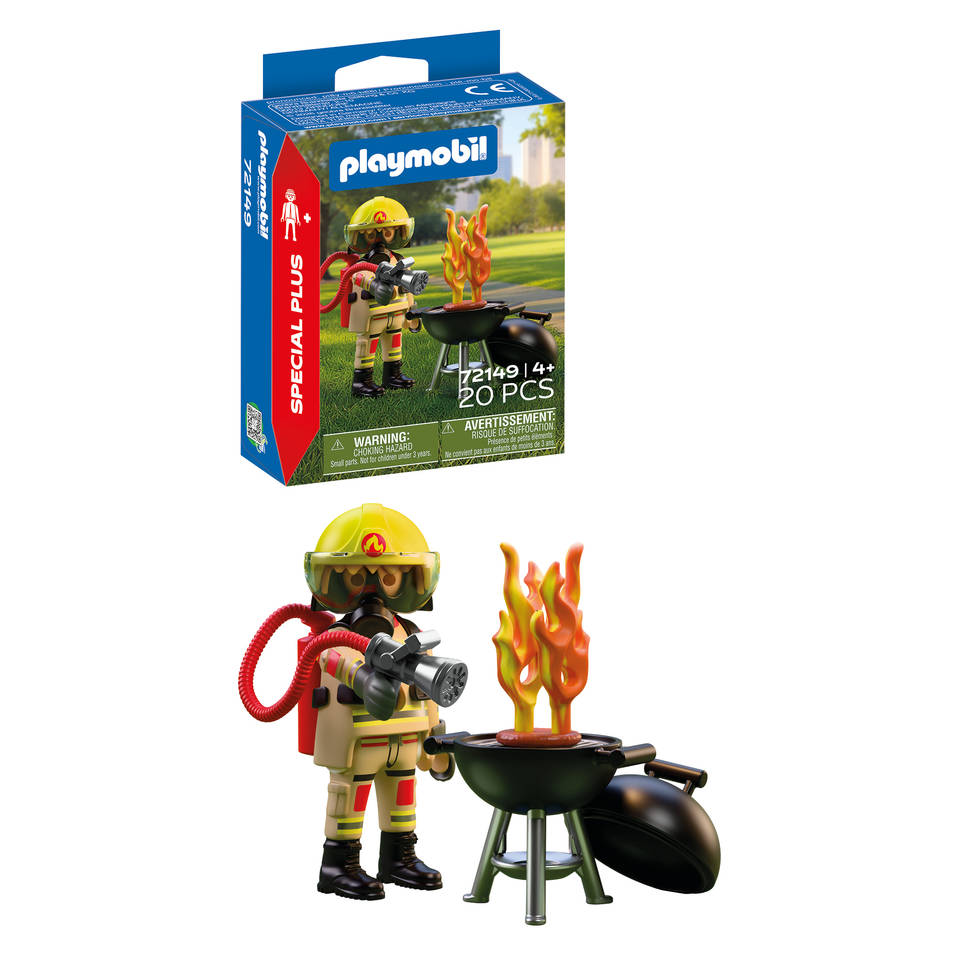 PLAYMOBIL SpecialPlus brandweerman met brandhaard 72149 Main Image